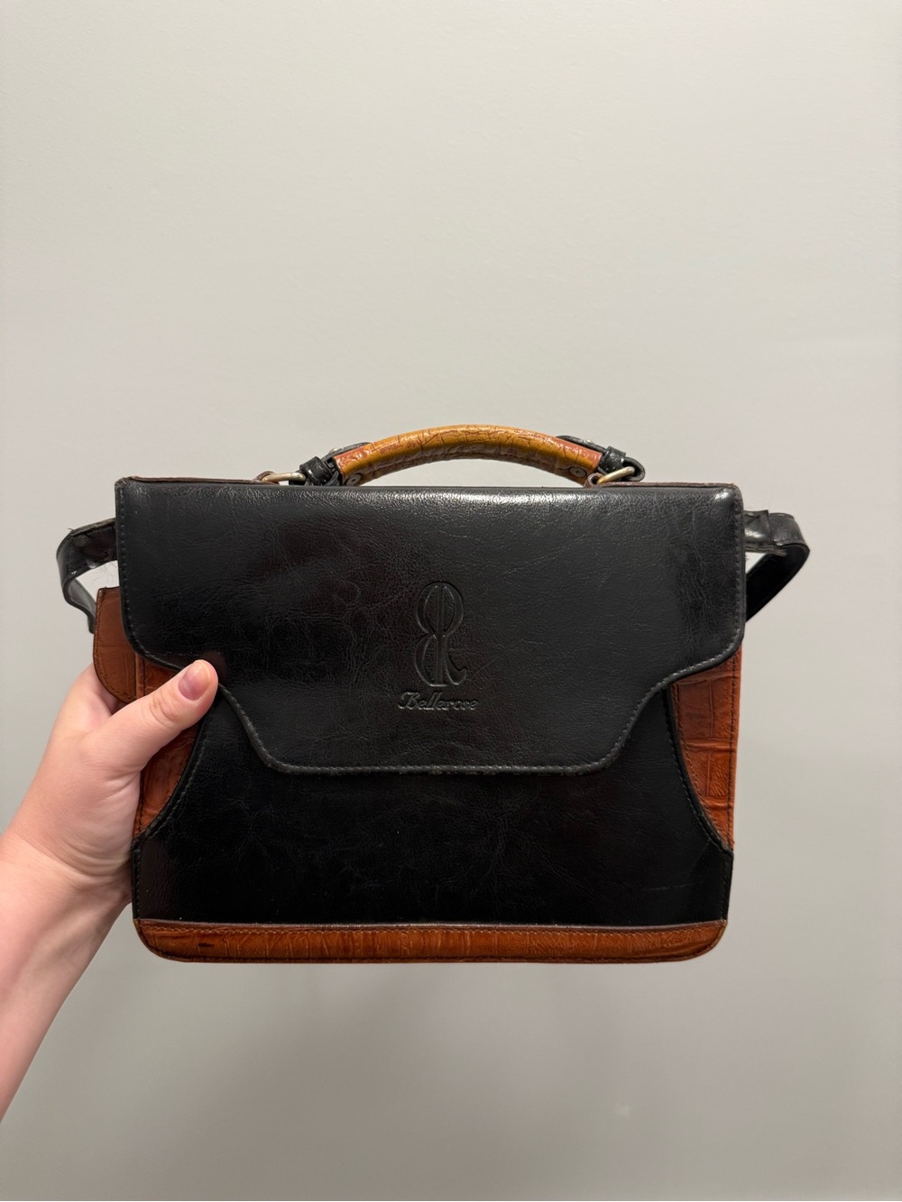 Bellerose Vintage Leather Bag Purse Business Organizer